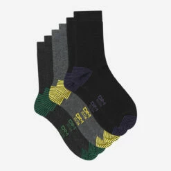 Lot De 3 Chaussettes Enfant Avec Extrémités Colorées Gris Coton Style -Offres DIM Boutique D0B3RM3 ADY 02