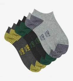 Lot De 3 Socquettes Enfant Avec Extrémités Colorées Gris Coton Style -Offres DIM Boutique D0B3SM3 ADZ 02