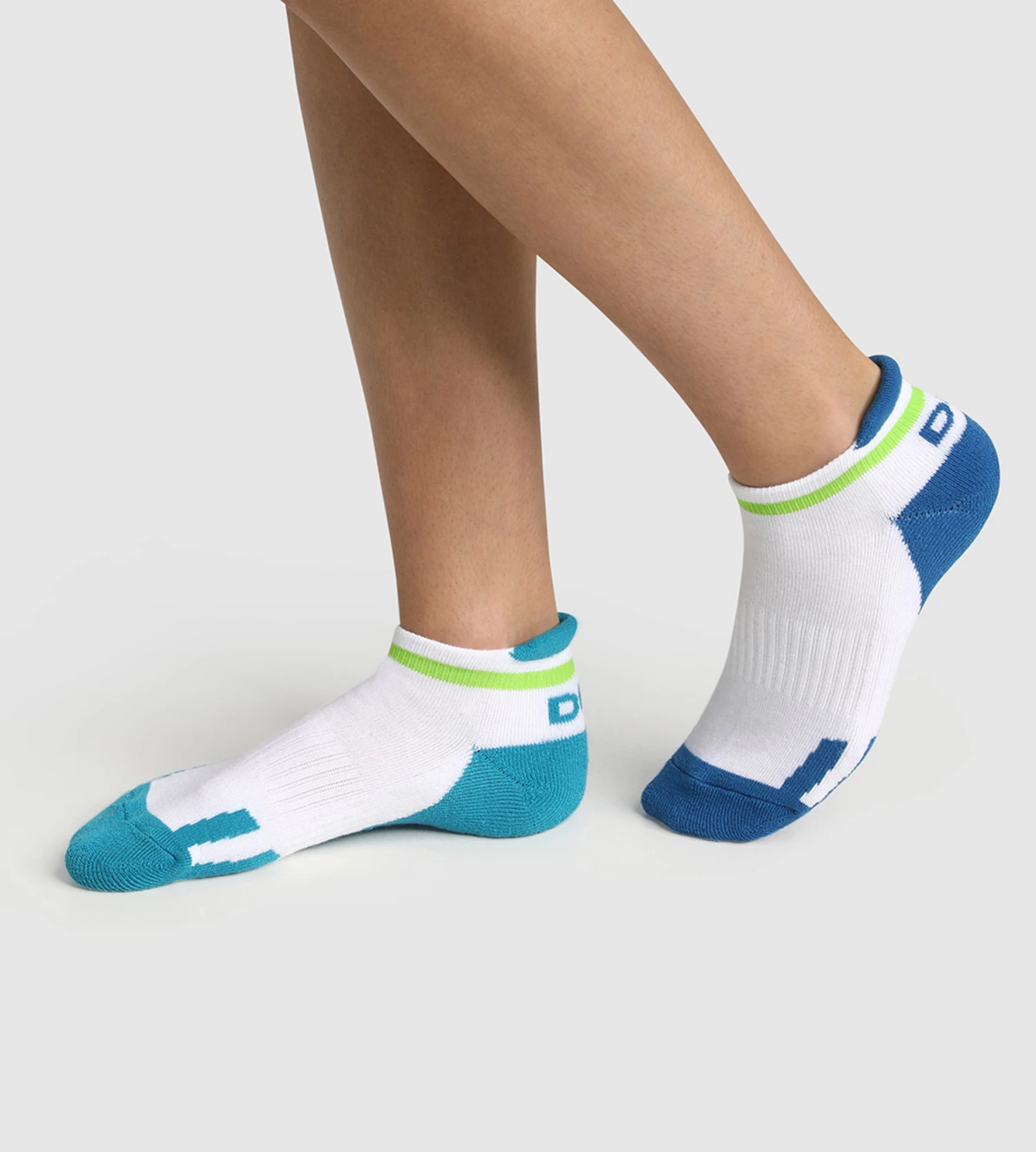 Lot De 2 Paires De Socquettes Enfant Rétro Bleu Vert Dim Sport 4 Lot De 2 Paires De Socquettes Enfant Rétro Bleu Vert Dim Sport – Image 2