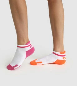 Lot De 2 Paires De Socquettes Enfant Rétro Rose Corail Dim Sport