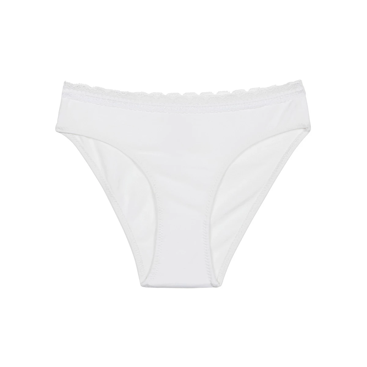 Culotte Fille En Coton Stretch à Ceinture Dentelle Blanc Dim Trendy 3 Culotte Fille En Coton Stretch à Ceinture Dentelle Blanc Dim Trendy