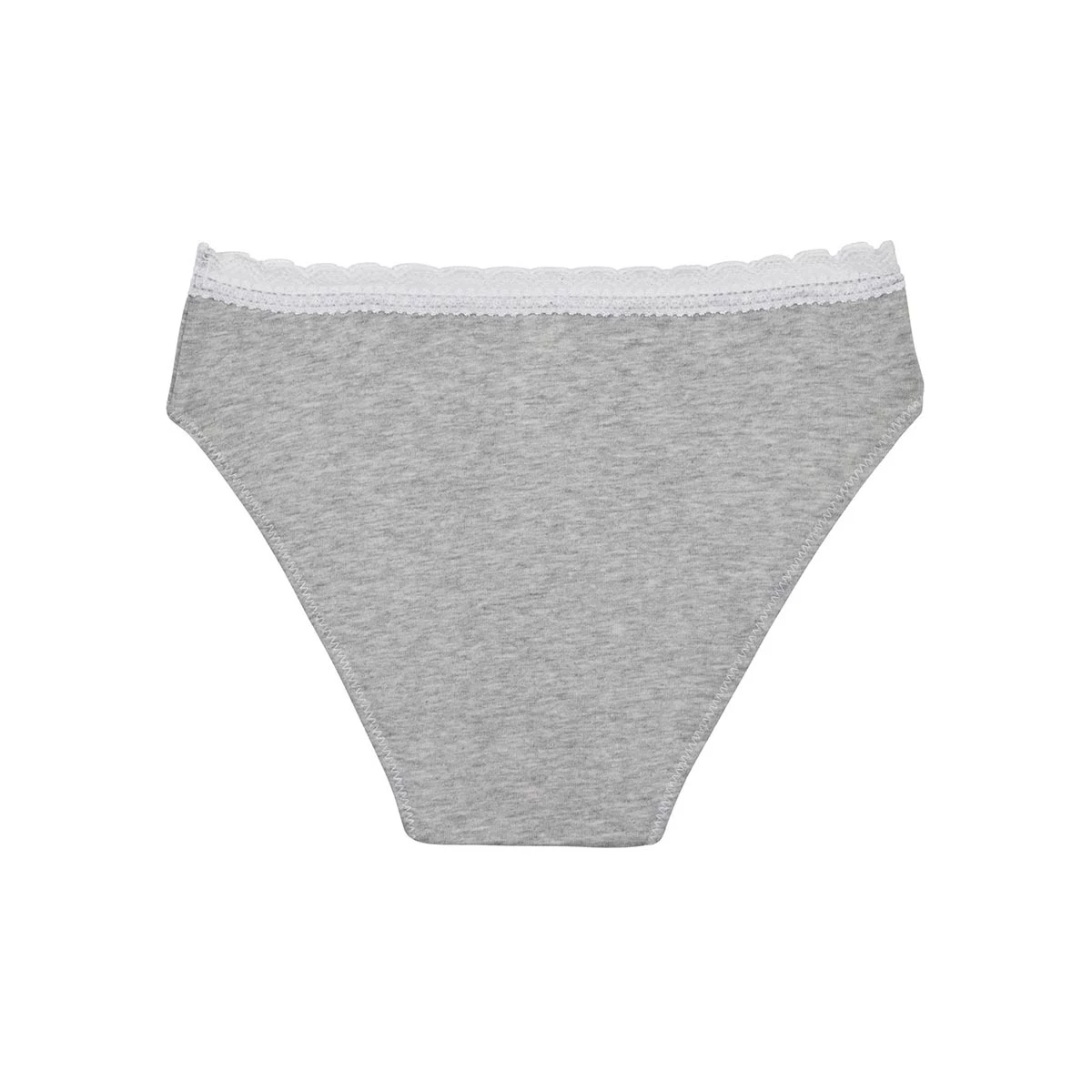 Culotte Fille Coton Stretch à Ceinture Dentelle Gris Chiné Dim Trendy 5 Culotte Fille Coton Stretch à Ceinture Dentelle Gris Chiné Dim Trendy – Image 3