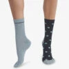 Lot De 2 Paires De Chaussettes Femme Marine à Pois Dim Coton Style