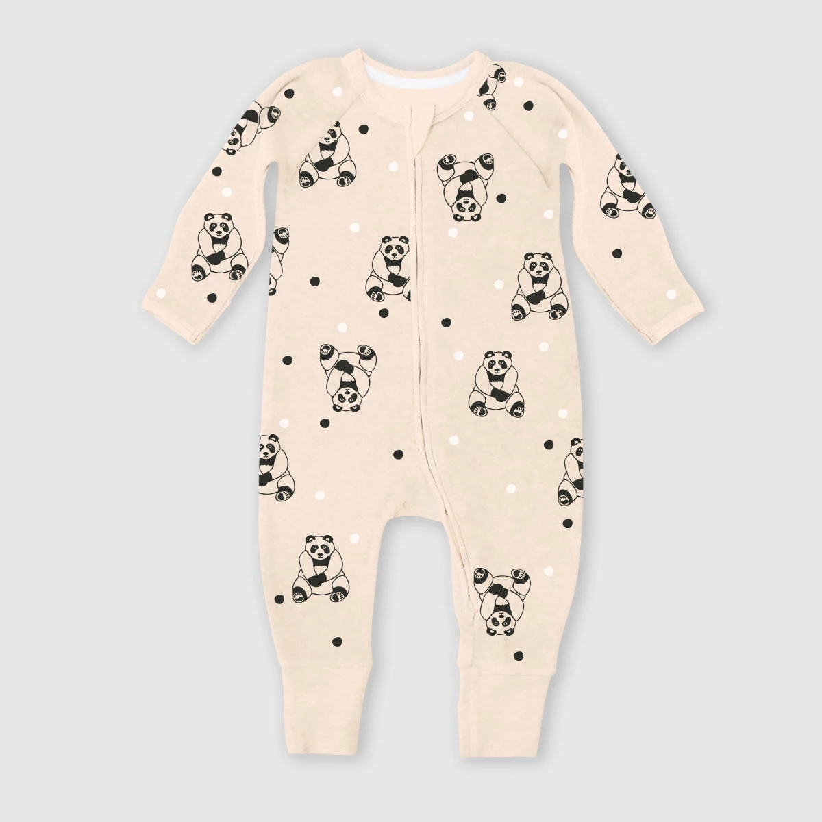 Pyjama Bébé Velours à Zip Double Sens Motif Panda Noir Dim ZIPPY ® 4 Pyjama Bébé Velours à Zip Double Sens Motif Panda Noir Dim ZIPPY ® – Image 2