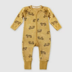 Pyjama Bébé Velours à Zip Double Sens Motif Tigre Jaune Dim ZIPPY ® -Offres DIM Boutique D0BHYC1 A66 01 1