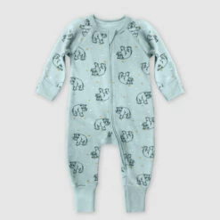 Pyjama Bébé Velours à Zip Double Sens Motif Rhino Bleu Dim ZIPPY ®