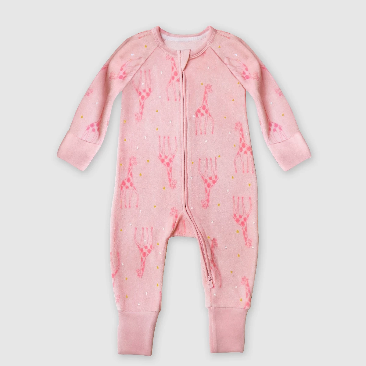 Pyjama Bébé Velours à Zip Double Sens Motif Girafe Rose Dim ZIPPY ® 4 Pyjama Bébé Velours à Zip Double Sens Motif Girafe Rose Dim ZIPPY ® – Image 2