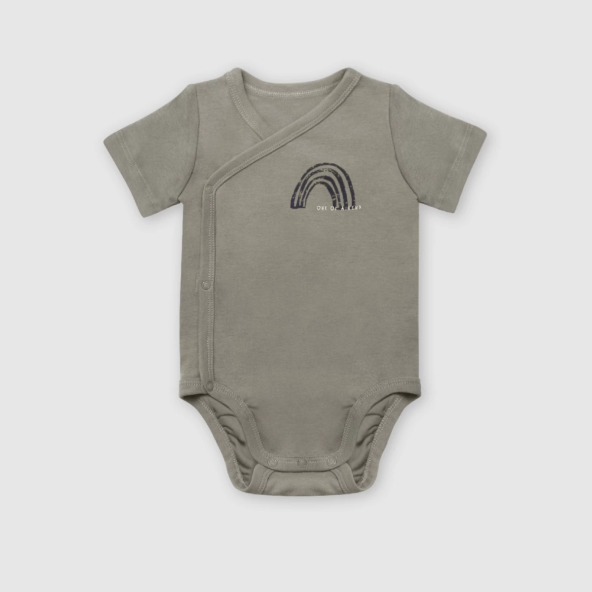 Lot De 2 Body Coton Bio Cache Coeur à Manches Courtes Kaki Dim Baby 6 Lot De 2 Body Coton Bio Cache Coeur à Manches Courtes Kaki Dim Baby – Image 4