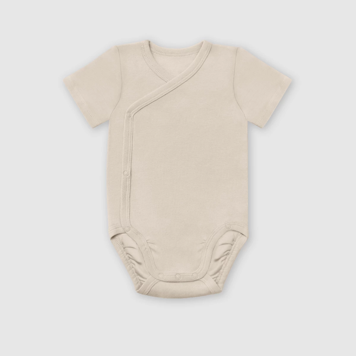 Lot De 2 Body Coton Bio Cache Coeur à Manches Courtes Kaki Dim Baby 7 Lot De 2 Body Coton Bio Cache Coeur à Manches Courtes Kaki Dim Baby – Image 5