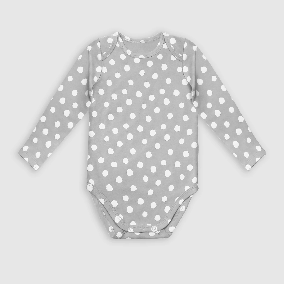 Lot De 3 Body Coton Bio à Manches Longues Et Pois Blanc Gris Dim Baby 6 Lot De 3 Body Coton Bio à Manches Longues Et Pois Blanc Gris Dim Baby – Image 4
