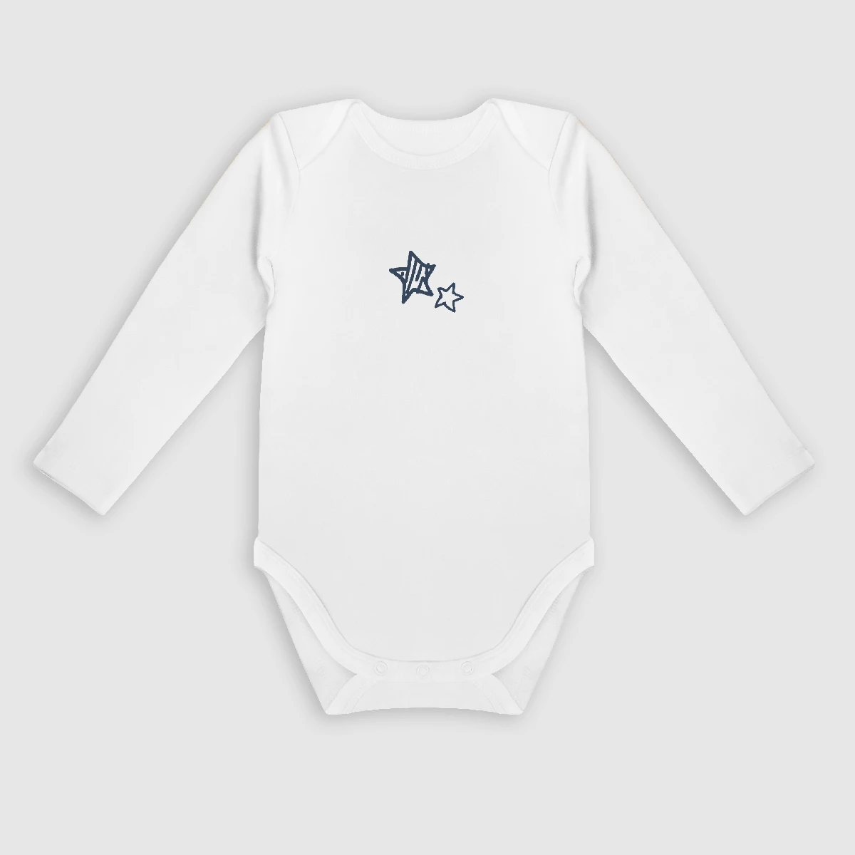 Lot De 3 Body Coton Bio à Manches Longues Et étoiles Bleu Dim Baby 7 Lot De 3 Body Coton Bio à Manches Longues Et étoiles Bleu Dim Baby – Image 5