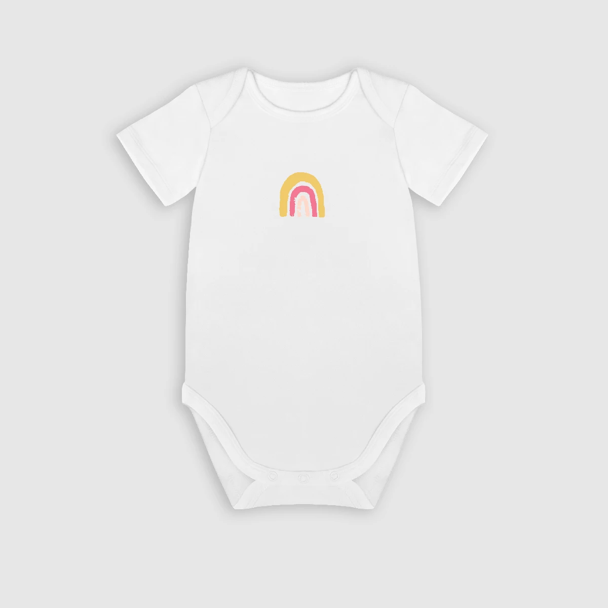 Lot De 3 Body Coton Bio à Manches Courtes Arc-en-ciel Rose Dim Baby 7 Lot De 3 Body Coton Bio à Manches Courtes Arc-en-ciel Rose Dim Baby – Image 5