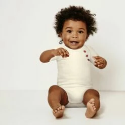 Lot De 3 Bodys Coton Bio à Manches Courtes Coccinelle Rouge Dim Baby