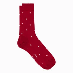 Chaussettes Homme En Fil D’écosse Rouge à Motifs Pois Monsieur Dim -Offres DIM Boutique D0BLWM1 APK 02