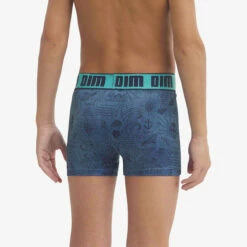 Boxer Garçon En Microfibre à Motifs Maritimes Encre Menthol Dim -Offres DIM Boutique D0BVEC1 AB7 02