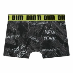 Boxer Garçon En Microfibre Avec Imprimés New York Noir Dim Micro -Offres DIM Boutique D0BVEC1 ABC 03