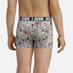 Boxer Enfant En Microfibre à Motif Industriel Gris Noir Dim Micro -Offres DIM Boutique D0BVEC1 AIQ 02