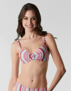 Maillot De Bain Soutien-gorge Coque En Microfibre Lurex, Rayures Multicolores 8 Maillot De Bain Soutien-gorge Coque En Microfibre Lurex, Rayures Multicolores -Offres DIM Boutique D0BW8PA AO2 01 1