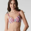 Maillot De Bain Soutien-gorge Coque En Microfibre Lurex, Rayures Multicolores -Offres DIM Boutique D0BW8PA AO2 01