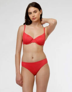 Maillot De Bain Soutien-gorge à Armatures En Microfibre Lurex Uni Corail -Offres DIM Boutique D0BWQPA ASL 03