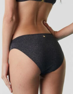 Maillot De Bain Slip Midi En Microfibre, Noir Avec Du Lurex -Offres DIM Boutique D0BWSPA ANZ 02