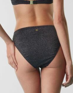 Maillot De Bain Slip Midi échancré En Microfibre, Noir Avec Lurex -Offres DIM Boutique D0BWTPA ANZ 02