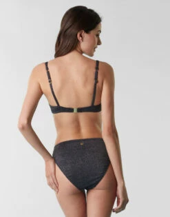 Maillot De Bain Slip Midi échancré En Microfibre, Noir Avec Lurex -Offres DIM Boutique D0BWTPA ANZ 04