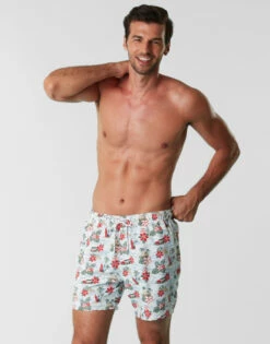 Caleçon De Bain En Toile, Imprimé Mer