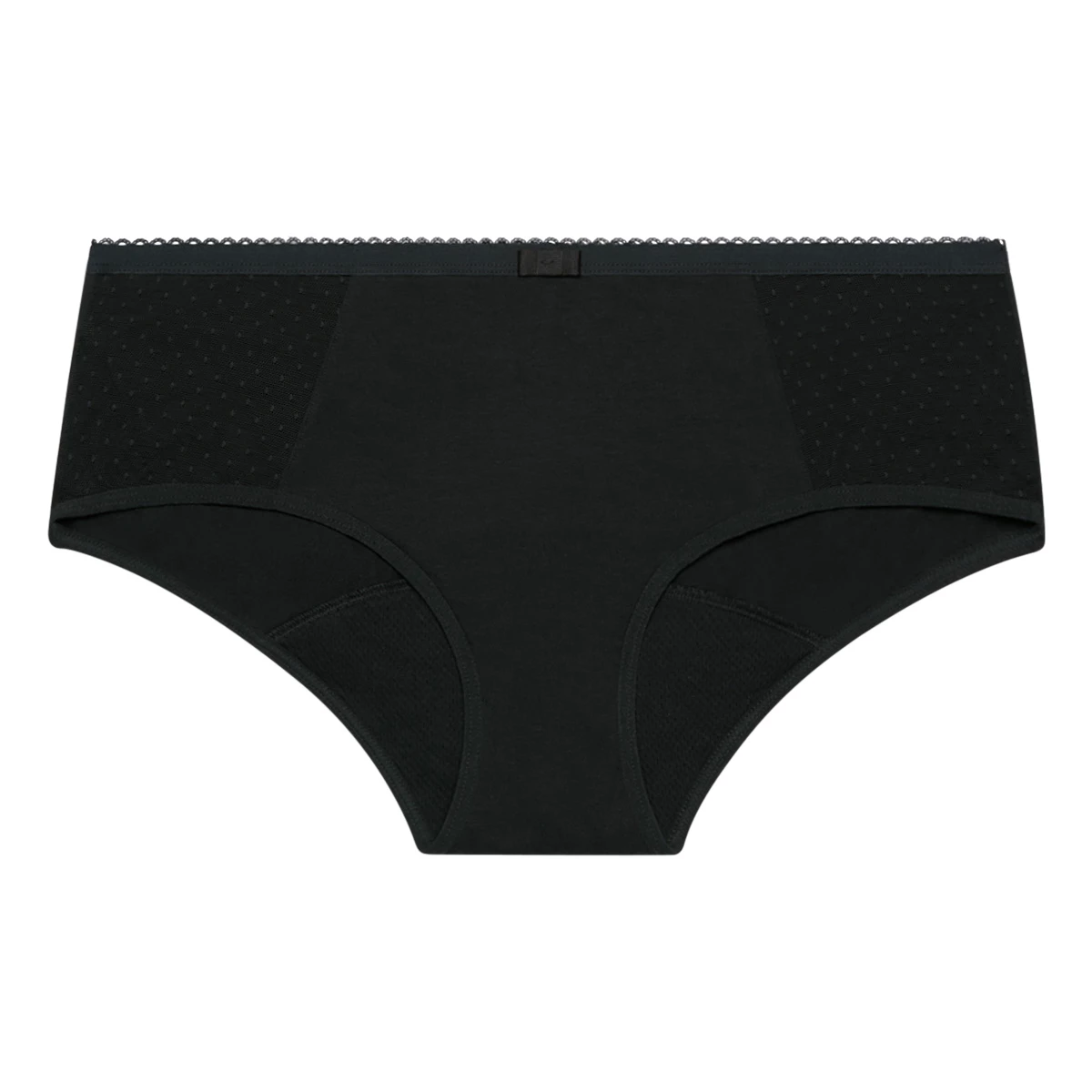 Shorty Menstruel En Coton Bio Et Dentelle Noir Flux Moyen Dim Protect 8 Shorty Menstruel En Coton Bio Et Dentelle Noir Flux Moyen Dim Protect – Image 6