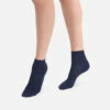 Lot De 2 Paires De Socquettes Femme Bleu Marine Coton Mercerisé -Offres DIM Boutique D0C4NM2 098 01