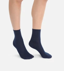 Lot De 2 Paires De Chaussettes Femme Bleu Marine Coton Mercerisé 6 Lot De 2 Paires De Chaussettes Femme Bleu Marine Coton Mercerisé -Offres DIM Boutique D0C4OM2 098 01 1