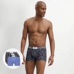 Lot De 3 Boxers Homme En Coton Stretch Motifs éclair Nuage Dim Vibes