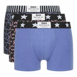 Lot De 3 Boxers Homme En Coton Stretch Motifs éclair Nuage Dim Vibes -Offres DIM Boutique D0C6DG3 AA7 02