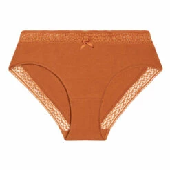 Culotte Femme En Coton Et Dentelle Cannelle Bar à Culottes Dim -Offres DIM Boutique D0CBWC1 1AL 05