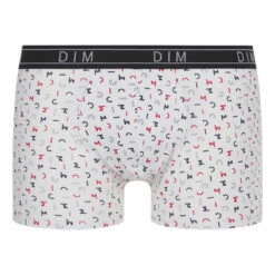 Boxer Homme En Coton Stretch à Imprimé Logo En Relief Blanc Dim Fancy -Offres DIM Boutique D0CC6C1 AH3 02