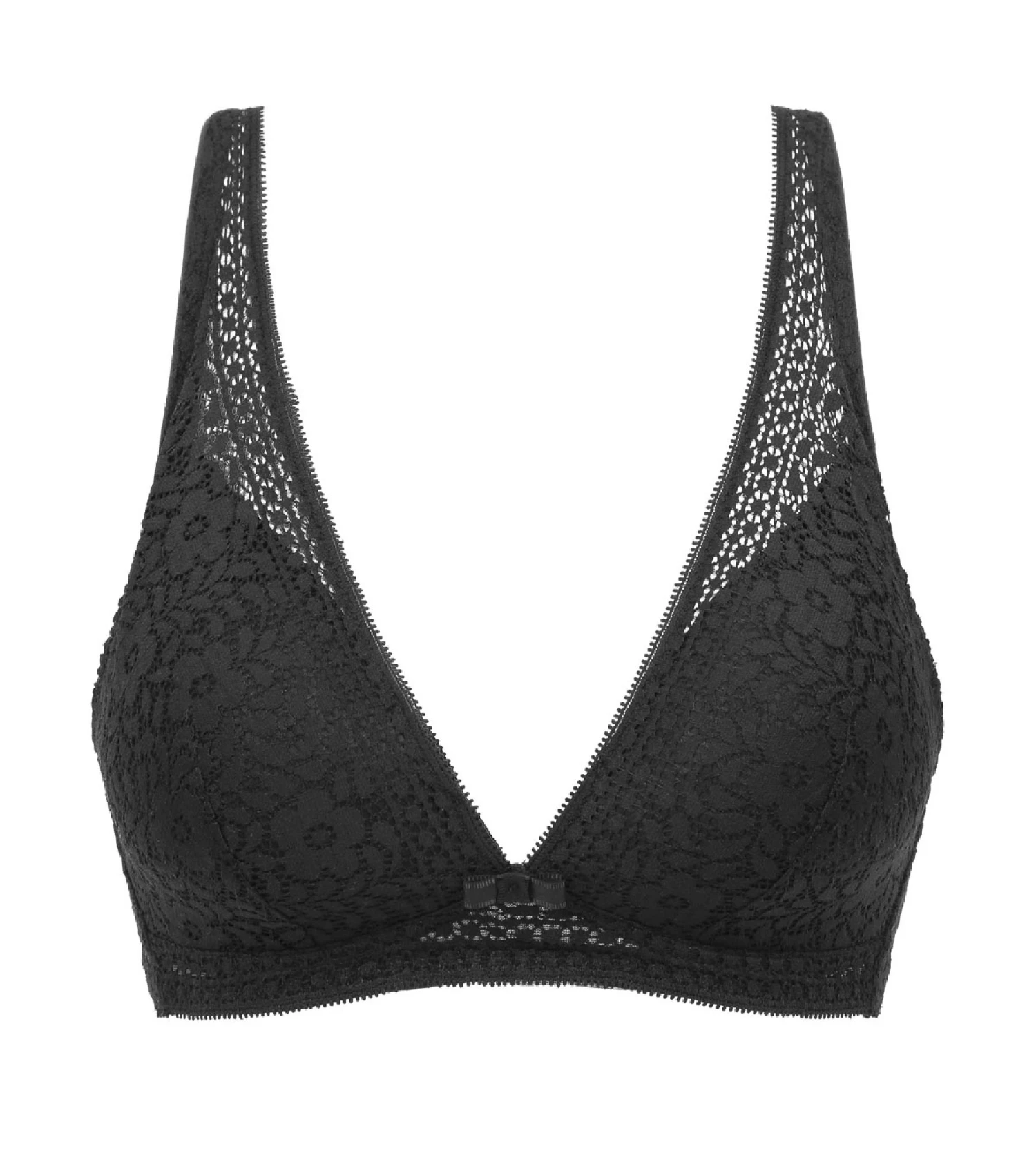 Soutien-gorge Foulard En Dentelle Florale Recyclée Noir Sublim 8 Soutien-gorge Foulard En Dentelle Florale Recyclée Noir Sublim – Image 6