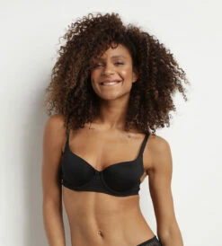 Soutien-gorge Corbeille En Dentelle Florale Recyclée Noir Sublim