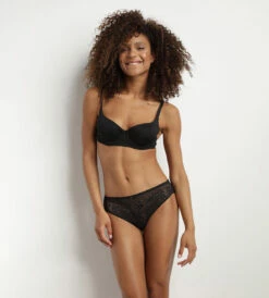 Soutien-gorge Corbeille En Dentelle Florale Recyclée Noir Sublim -Offres DIM Boutique D0CDOC1 0HZ 03