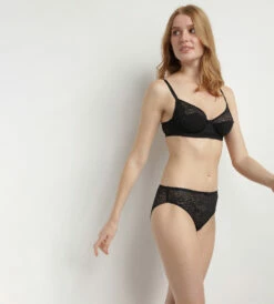 Slip Femme En Dentelle Florale Recyclée Transparente Noir Sublim -Offres DIM Boutique D0CDPC1 0HZ 03