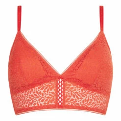 Bralette Ampliforme En Dentelle à Motif Feuillage Orange MOD De Dim -Offres DIM Boutique D0CEDC1 AI4 05