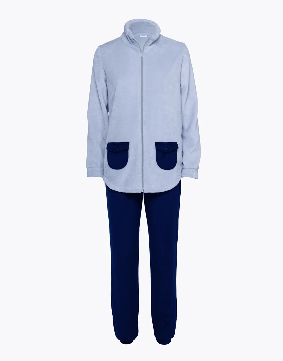 Vêtements D'intérieur En Fourrure Longue Pour Femmes, Bleu Clair 7 Vêtements D'intérieur En Fourrure Longue Pour Femmes, Bleu Clair – Image 5