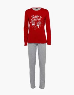 Pyjama Long En Jersey De Coton, Rouge -Offres DIM Boutique D0CFNPS A22 04
