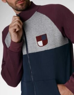 Sweat-shirt à Manches Longues Pour Homme En 100% Coton, Bordeaux Et Bleu -Offres DIM Boutique D0CH0PS ANL 03
