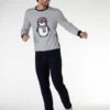 Pyjama Long Pour Homme En Jersey De Coton, Gris Chiné -Offres DIM Boutique D0CH2PS ANE 01