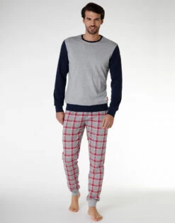 Pyjama Homme Long En Coton Interlock, Gris Chiné 7 Pyjama Homme Long En Coton Interlock, Gris Chiné -Offres DIM Boutique D0CH3PS A9B 01 1