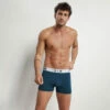Boxer Homme En Coton Modal Et Ceinture Unie Bleu Pétrole Dim Originals -Offres DIM Boutique D0CI5C1 8XD 01