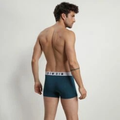 Boxer Homme En Coton Modal Et Ceinture Unie Bleu Pétrole Dim Originals -Offres DIM Boutique D0CI5C1 8XD 02