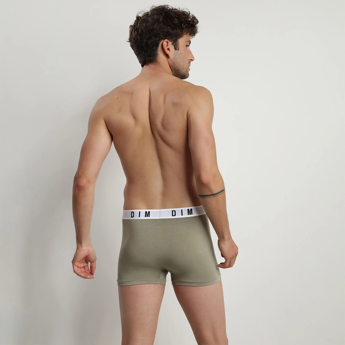 Boxer Homme En Coton Modal Et Ceinture Unie Kaki Dim Originals 5 Boxer Homme En Coton Modal Et Ceinture Unie Kaki Dim Originals â Image 3