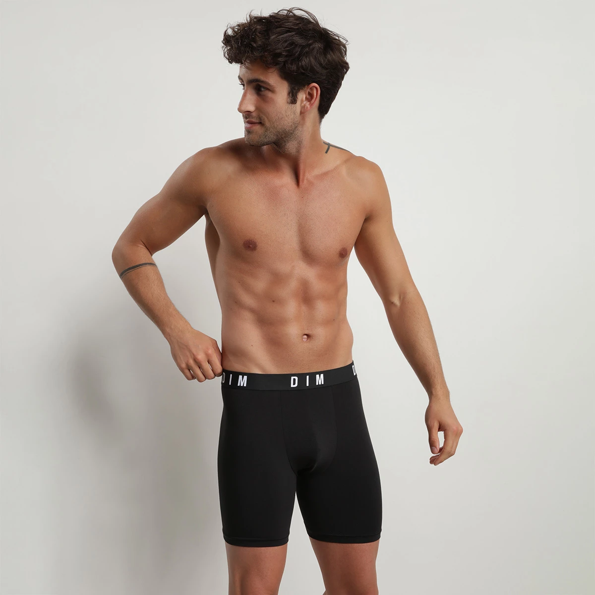 Boxer Long Homme En Coton Modal Et Ceinture Unie Noir Dim Originals 4 Boxer Long Homme En Coton Modal Et Ceinture Unie Noir Dim Originals – Image 2
