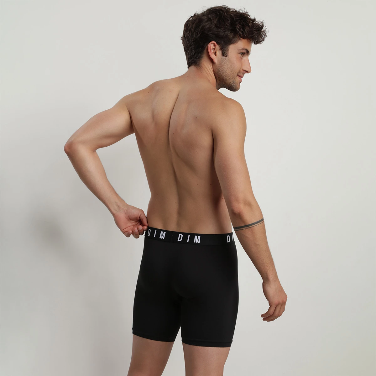 Boxer Long Homme En Coton Modal Et Ceinture Unie Noir Dim Originals 5 Boxer Long Homme En Coton Modal Et Ceinture Unie Noir Dim Originals – Image 3